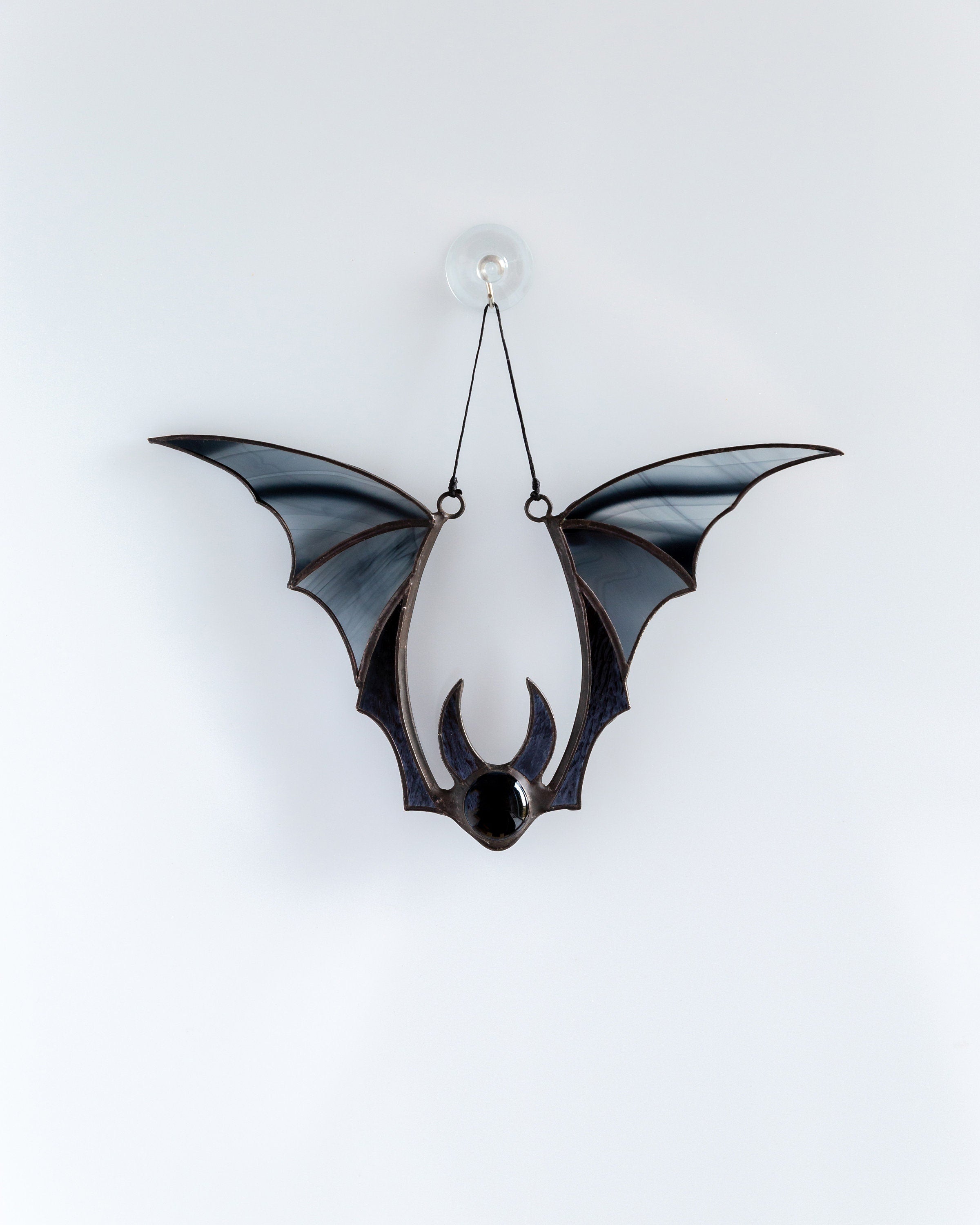 Halloween bat stained glass window hangings horror decor Halloween gift