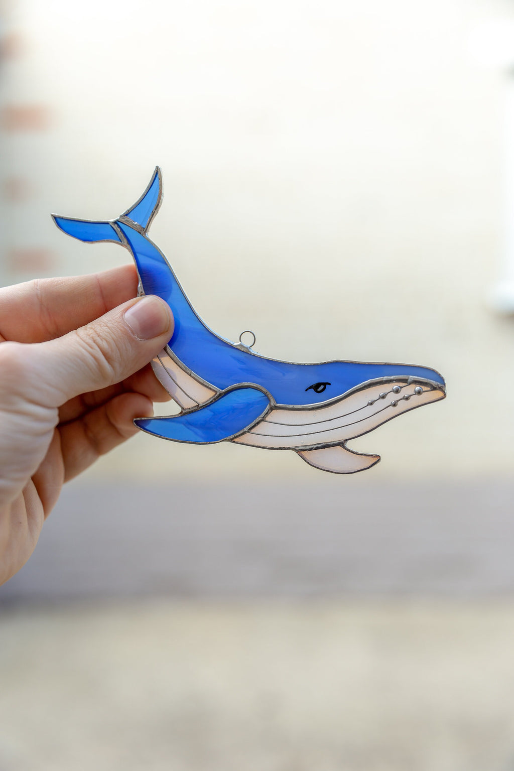 Stained glass whale suncatcher Mothers day gifts Sunshine party decor Ocean stained glass window hangings decor