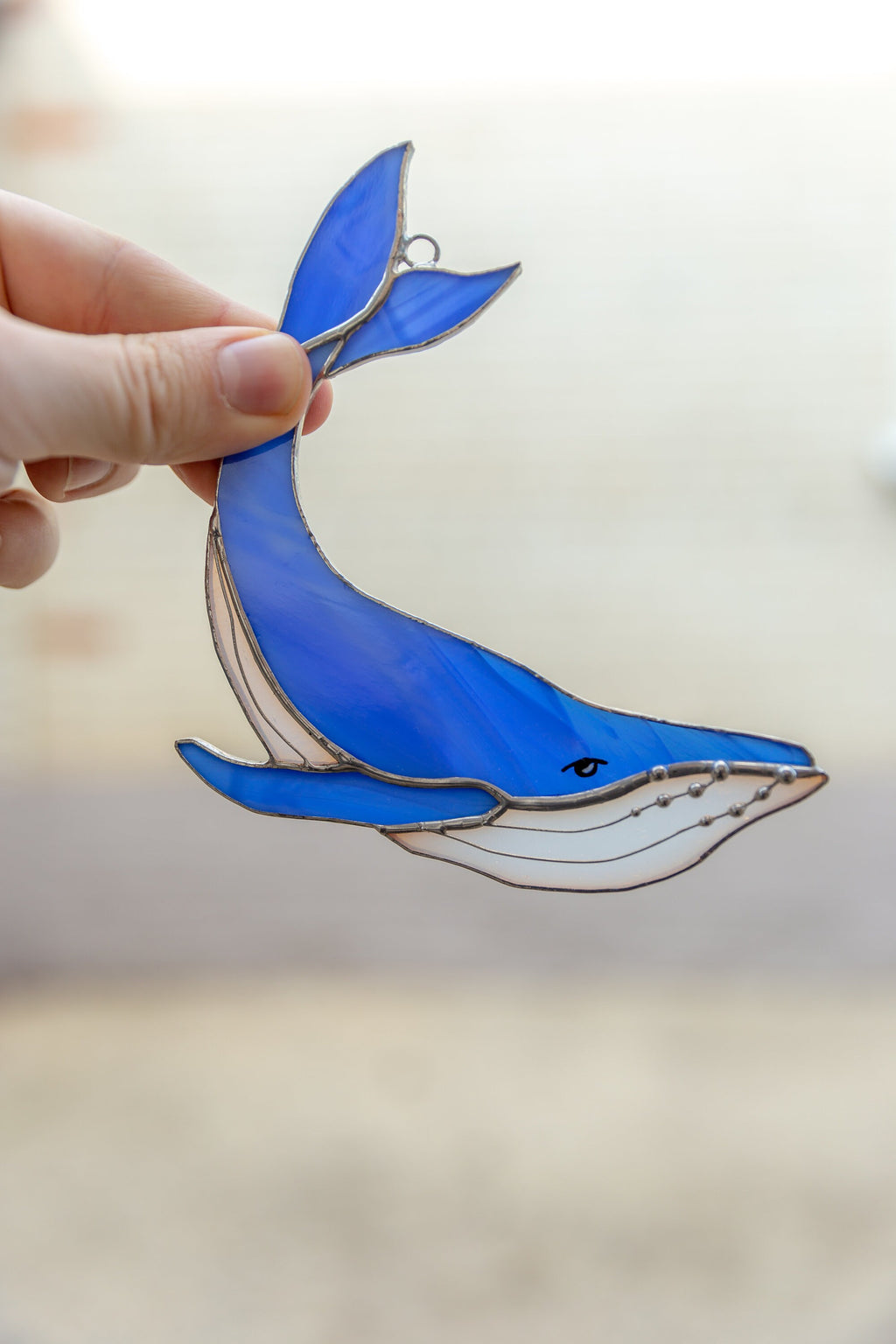 Stained glass whale suncatcher Mothers day gifts Sunshine party decor Ocean stained glass window hangings decor