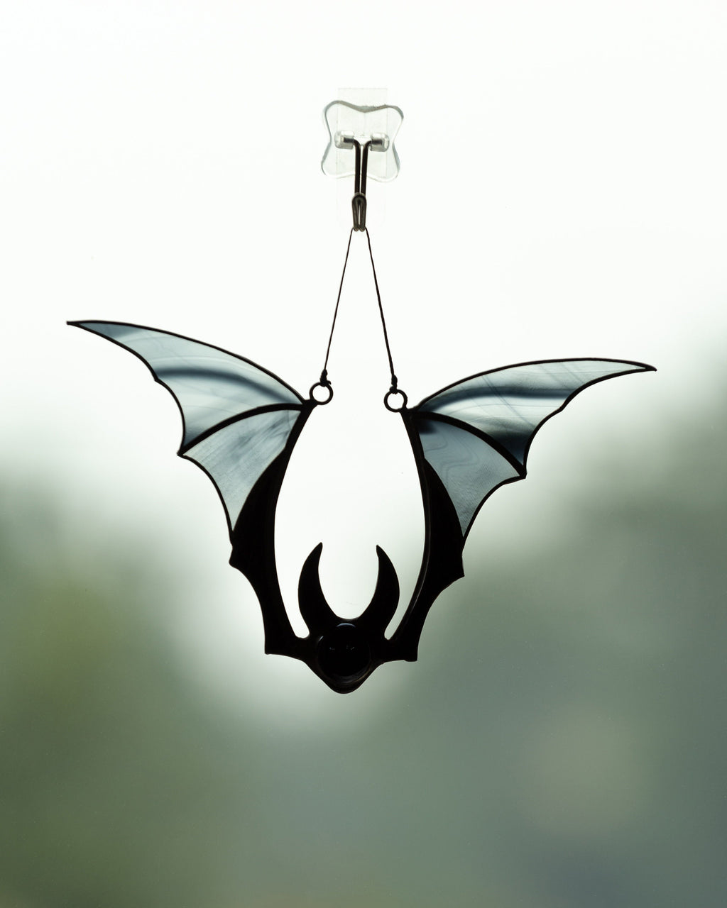 Halloween bat stained glass window hangings horror decor Halloween gift