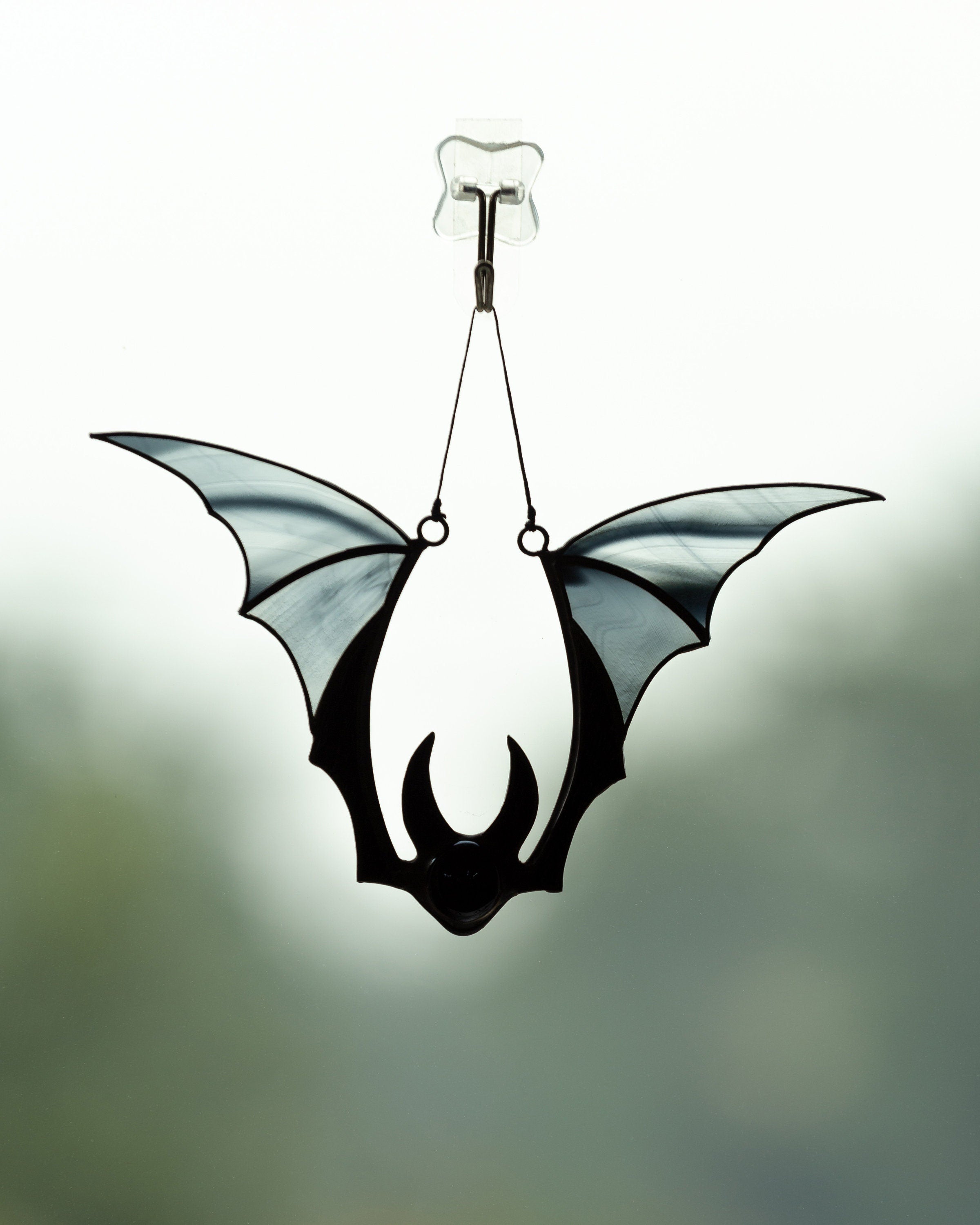 Halloween bat stained glass window hangings horror decor Halloween gift