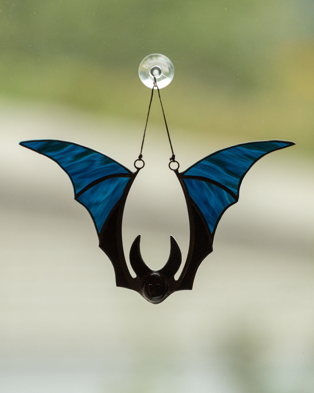 Halloween bat stained glass window hangings horror decor Halloween gift