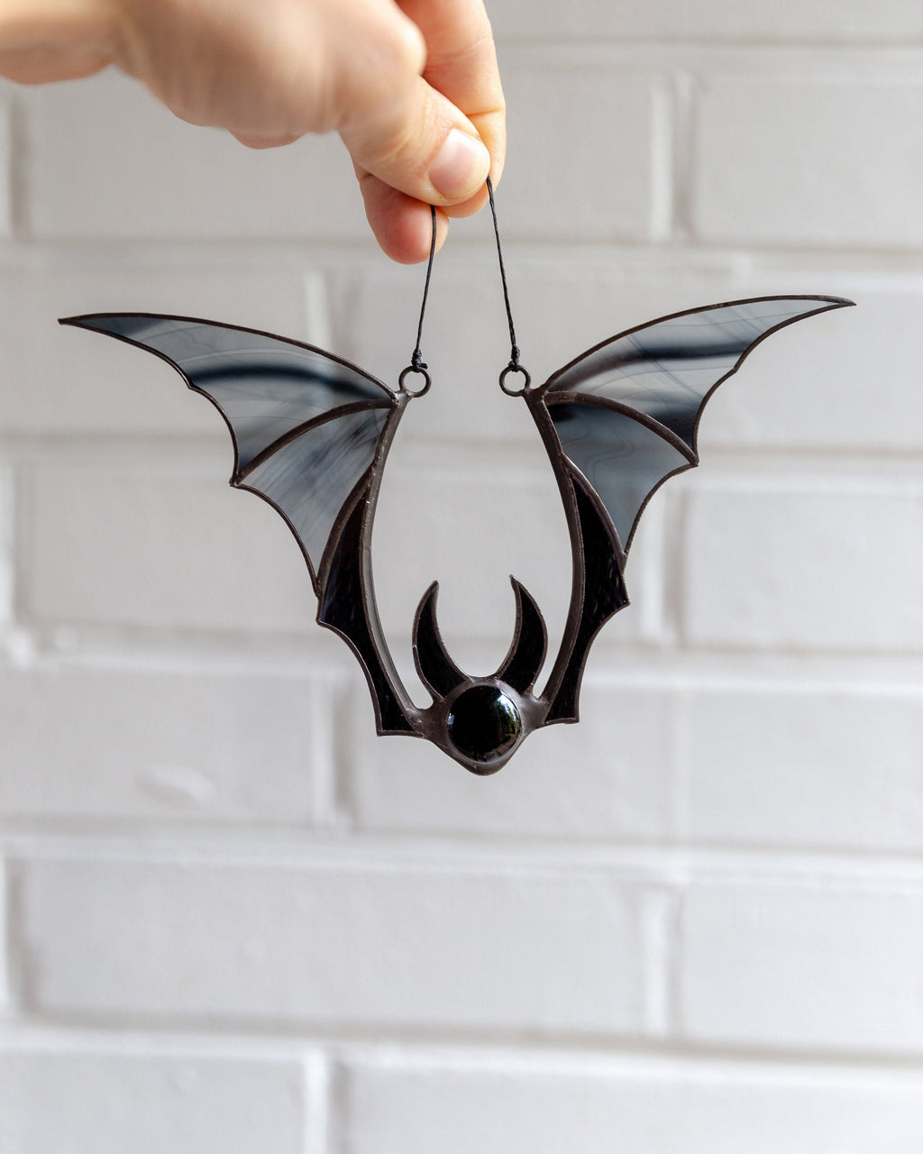 Halloween bat stained glass window hangings horror decor Halloween gift
