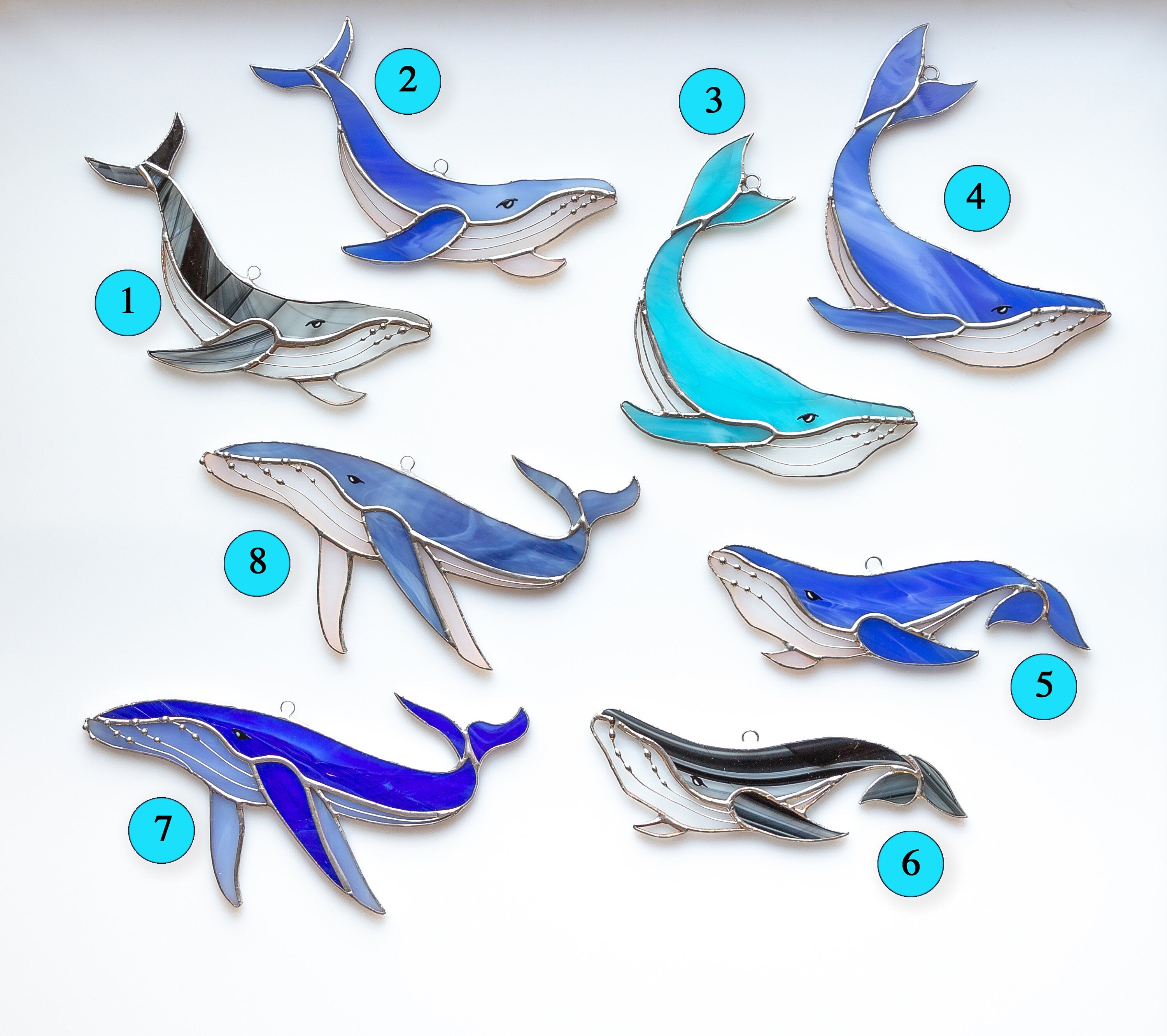 Stained glass whale suncatcher Mothers day gifts Sunshine party decor Ocean stained glass window hangings decor
