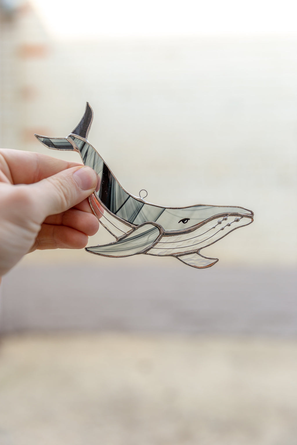 Stained glass whale suncatcher Mothers day gifts Sunshine party decor Ocean stained glass window hangings decor