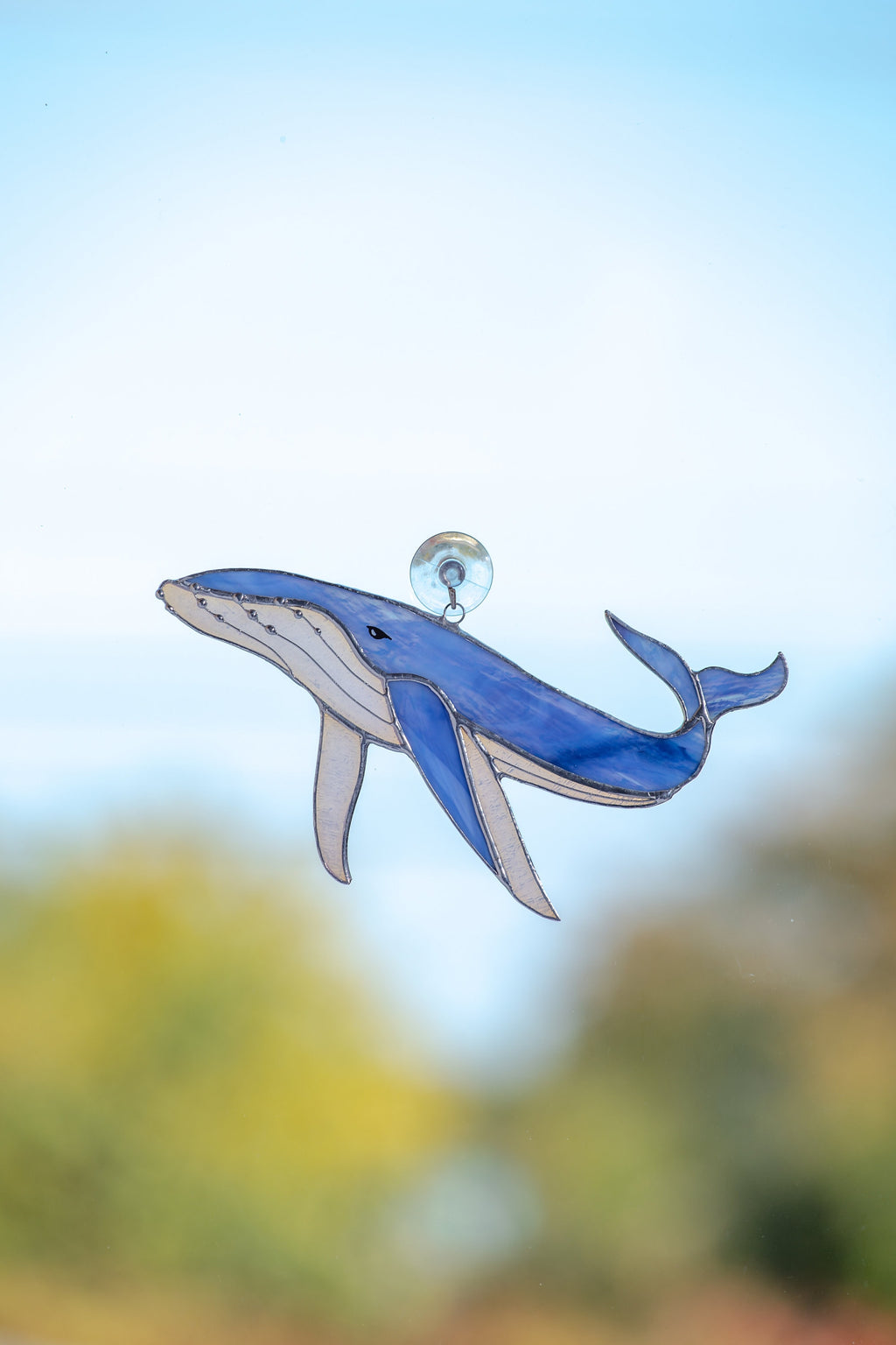 Stained glass whale suncatcher Mothers day gifts Sunshine party decor Ocean stained glass window hangings decor