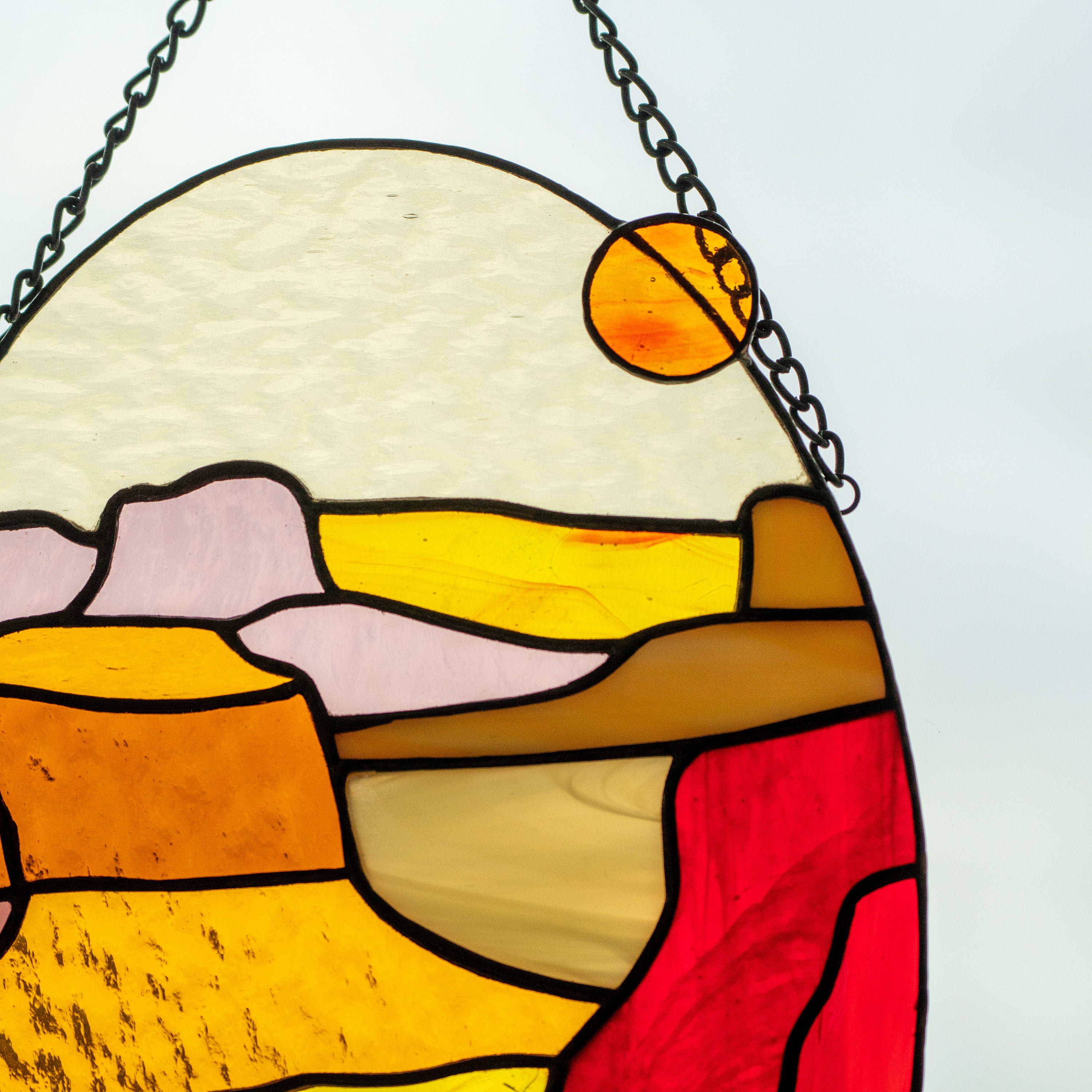 Grand Canyon Arizona stained glass window hangings Daughter in law gift Custom stained glass window panel Mothers day gift