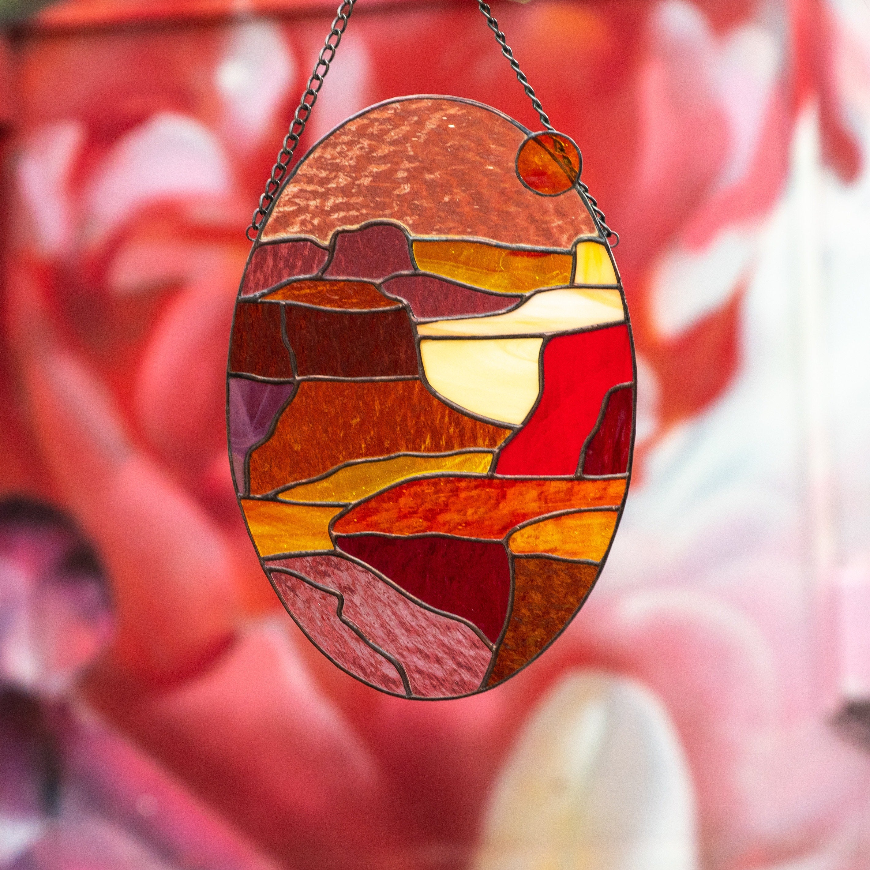 Grand Canyon Arizona stained glass window hangings Daughter in law gift Custom stained glass window panel Mothers day gift