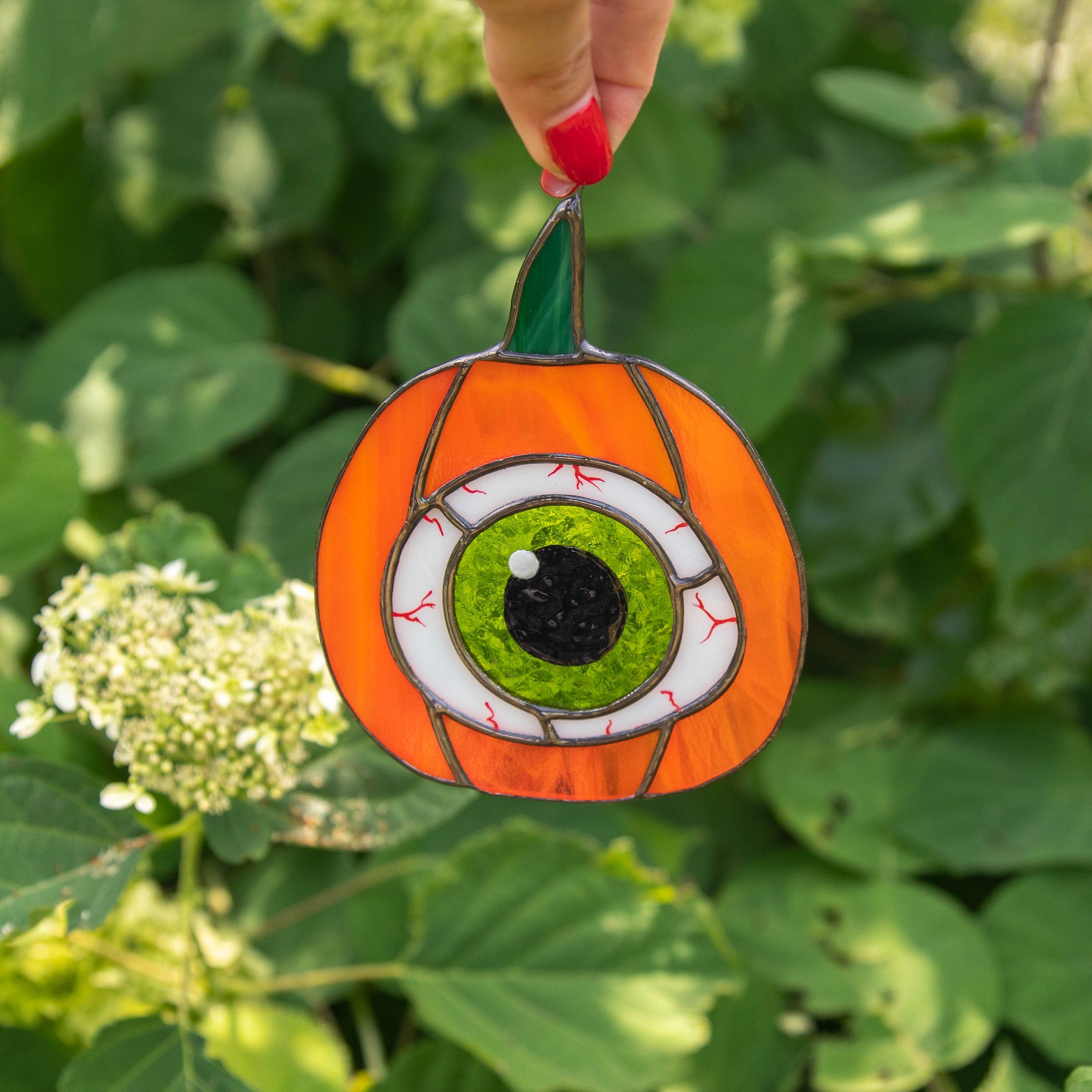 Halloween pumpkin stained glass window hangings Halloween gifts Pumpkin decor stained glass Halloween suncatcher Spooky season