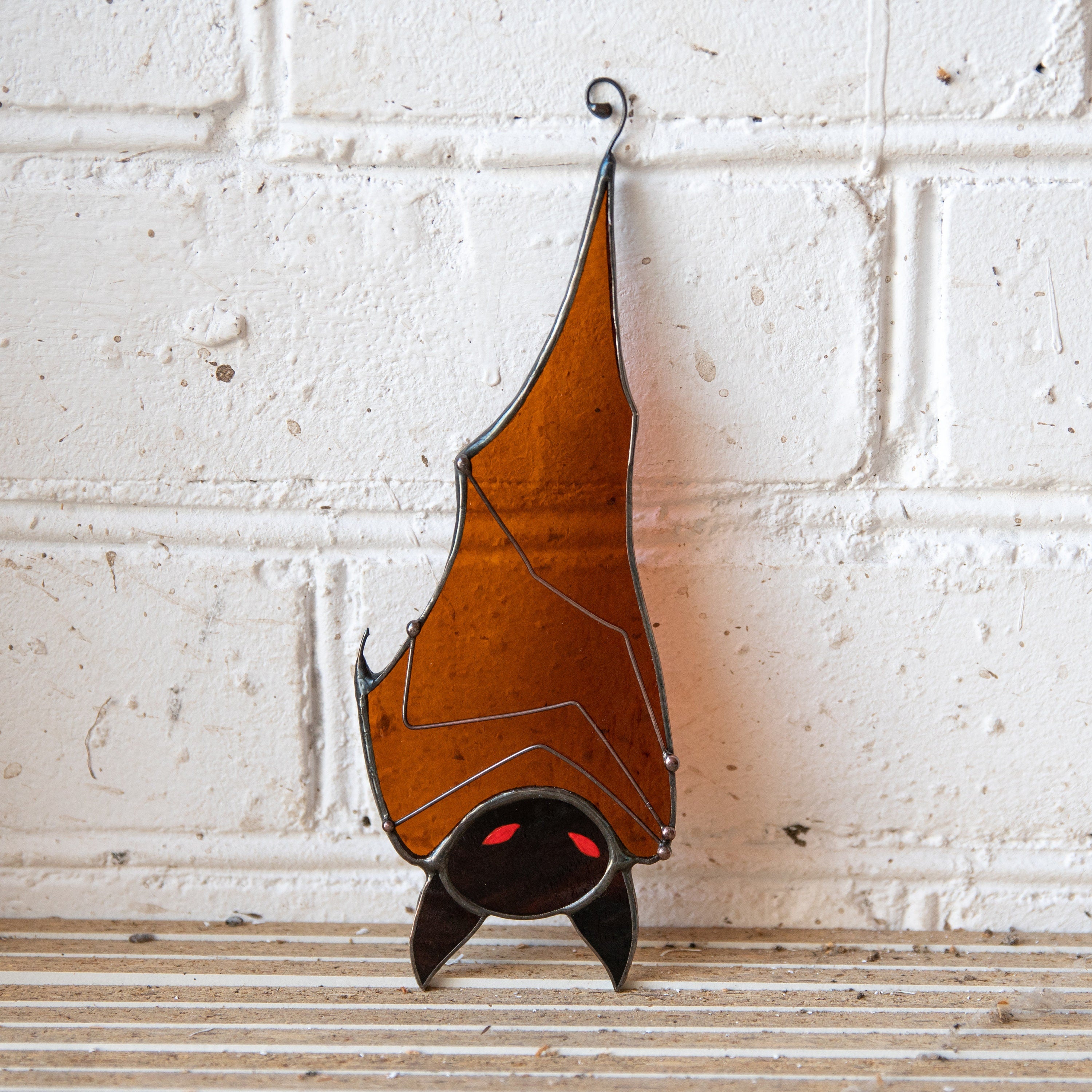 Halloween suncatcher stained glass bat Halloween gift Custom stained glass window hangings Halloween decor indoor Halloween wall decor