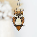 Stained glass owl suncatcher Great grandma gift Custom stained glass bird suncatcher Owl artwork stained glass window hangings