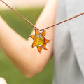 Stained glass sunshine necklace Mother in law gifts Sun pendant