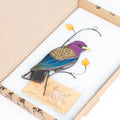 European starling bird stained glass window hangings Godfather gift Custom stained glass bird suncatcher New mom gift