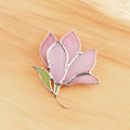 Magnolia stained glass jewelry Unique gift for mom Flower brooch pin