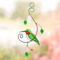 Stained glass bird suncatcher Mothers day gifts Hummingbird gifts Custom stained glass window hangings 6th anniversary gift