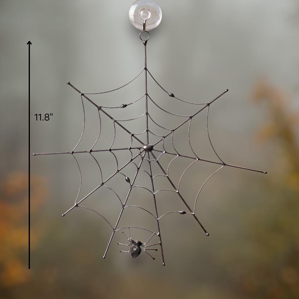 Jumping spider Halloween stained glass window hangings Handmade gifts Stained glass ghost suncatcher Spider web Halloween gifts