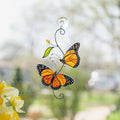 Butterfly stained glass window hangings Godmother gift Monarch butterfly Modern stained glass fly insect Custom stained glass suncatcher