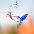 Hummingbird suncatcher Fathers day gifts Stained glass window hangings Stained glass flower suncatcher Hummingbird gifts