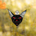 Stained glass horror Halloween art Black cat stained glass window hangings Halloween decorations Cat gifts