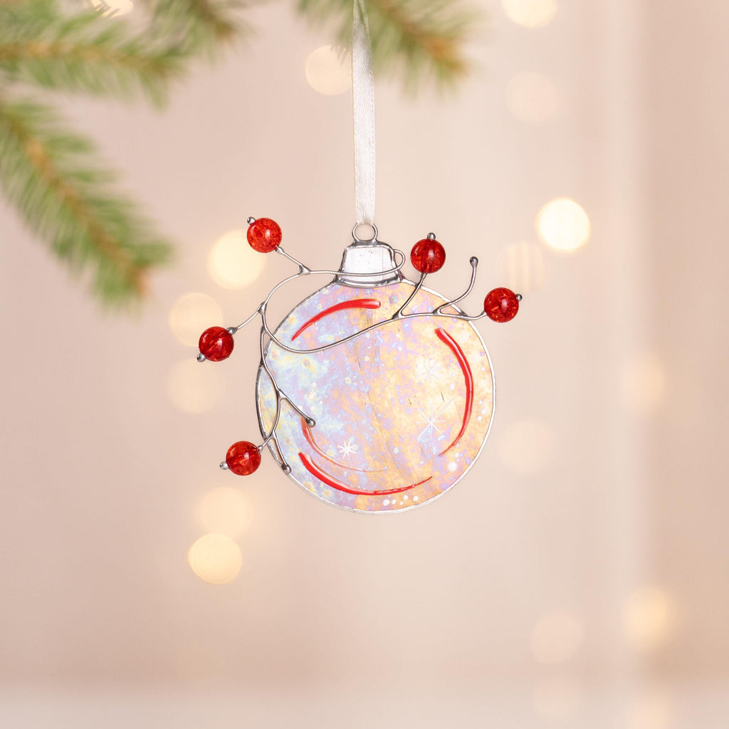 Stained glass Christmas balls suncatchers Christmas Gifts wife Christmas tree ornaments stained glass window hangings Holiday hosting decor