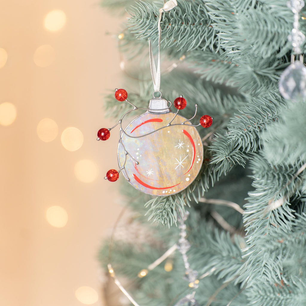 Stained glass Christmas balls suncatchers Christmas Gifts wife Christmas tree ornaments stained glass window hangings Holiday hosting decor