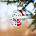 Snowman stained glass suncatcher Grandparents Christmas gift Snowman ornament stained glass window hangings Holiday hosting decor