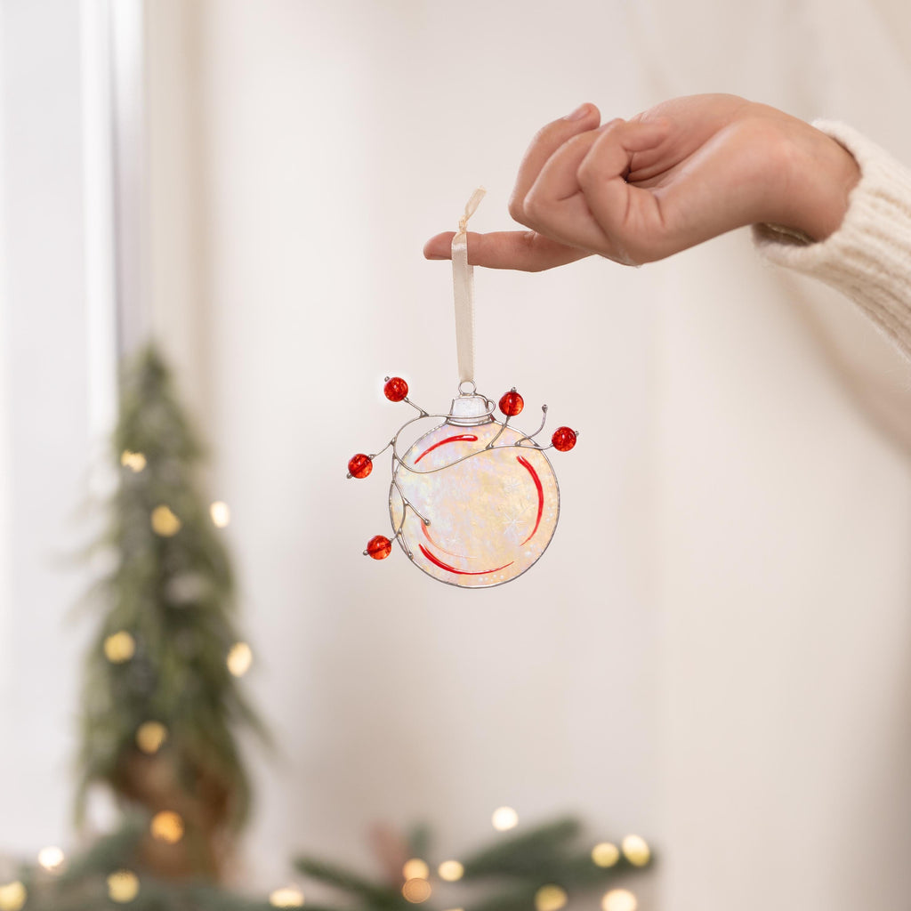 Stained glass Christmas balls suncatchers Christmas Gifts wife Christmas tree ornaments stained glass window hangings Holiday hosting decor