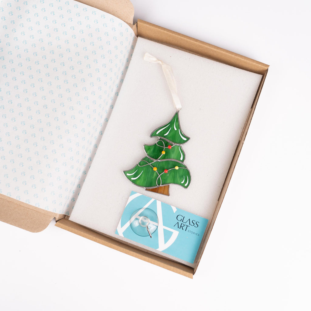 Christmas tree ornaments stained glass window hangings Best Gifts for Her Christmas Unique Christmas ornaments set stained glass suncatchers