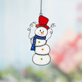 Stained glass snowman ornament Christmas gifts Glass Christmas ornaments stained glass window hangings Snowman stained glass suncatcher