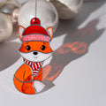 Fox stained glass sun catcher Christmas gifts ideas Fox ornaments stained glass window hangings Granddaughter gifts Baby ornament