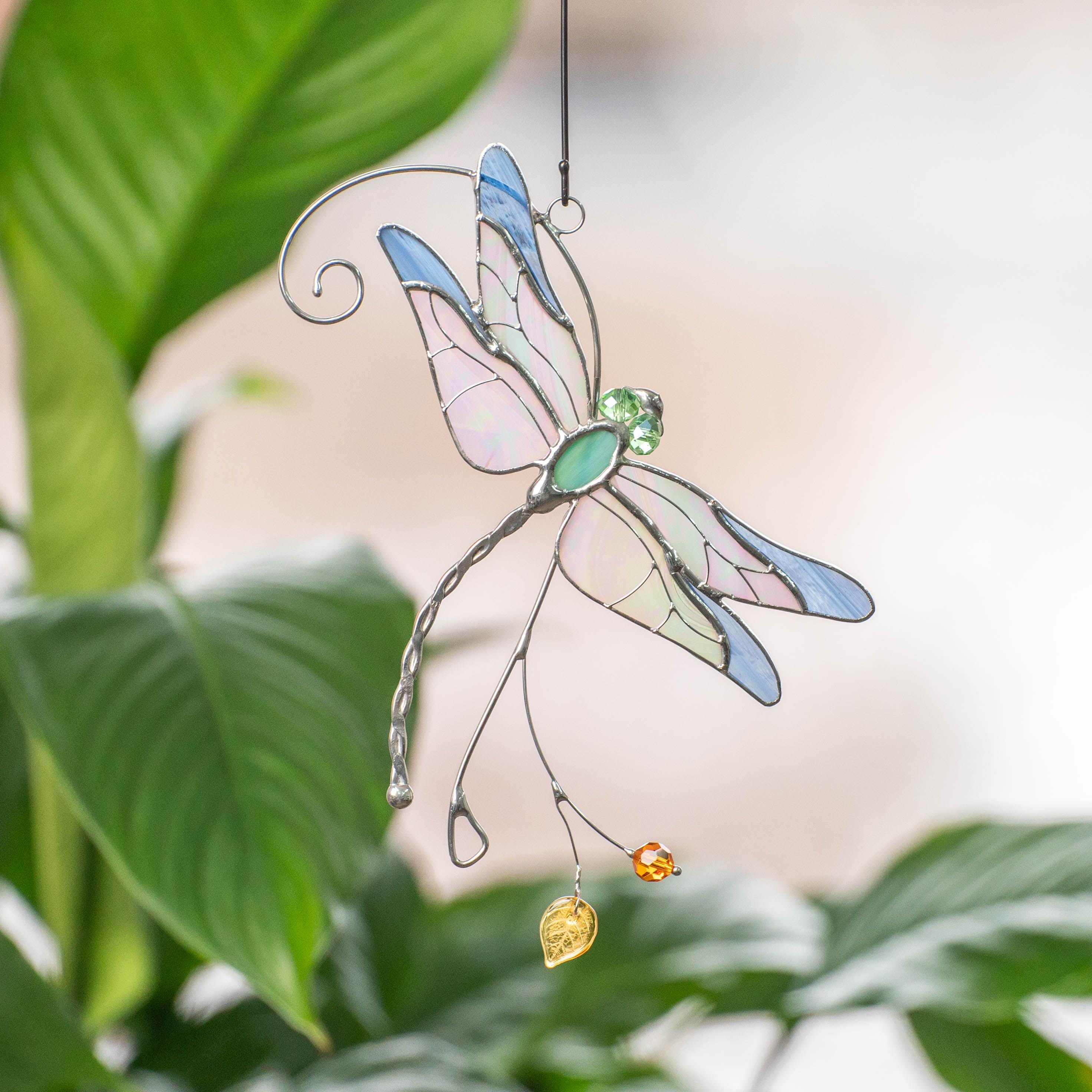 Stained glass dragonfly Sister in law gifts Dragonfly wings Custom stained glass dragonfly suncatcher Grandma gifts
