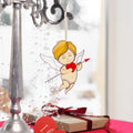 Cupid stained glass window hangings Valentines gift for girlfriend Stained glass angel ornament Valentine decor Romantic gifts