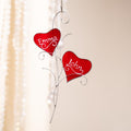 Heart ornament stained glass window hangings Personalized gift for him Stained glass couple ornament Valentines gift for girlfriend