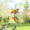 Monarch butterfly stained glass window hangings Gift for grandma Stained glass butterfly wall art Garden decoration