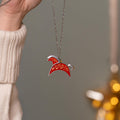 Year of the red horse Lunar new year gifts Stained glass fire horse jewelry