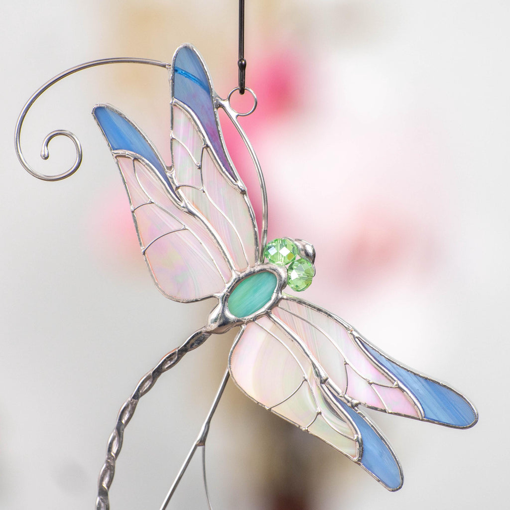 Stained glass dragonfly Sister in law gifts Dragonfly wings Custom stained glass dragonfly suncatcher Grandma gifts
