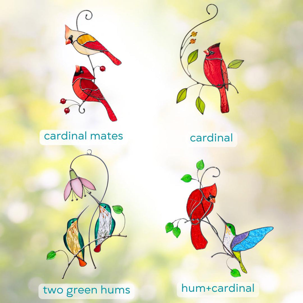 Hummingbird stained glass window hangings New mom gift Custom stained glass hummingbird suncatcher Farmhouse decor Grandparent gifts