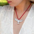 Stained glass dove necklace Daughter in law wedding gift Bird pendant