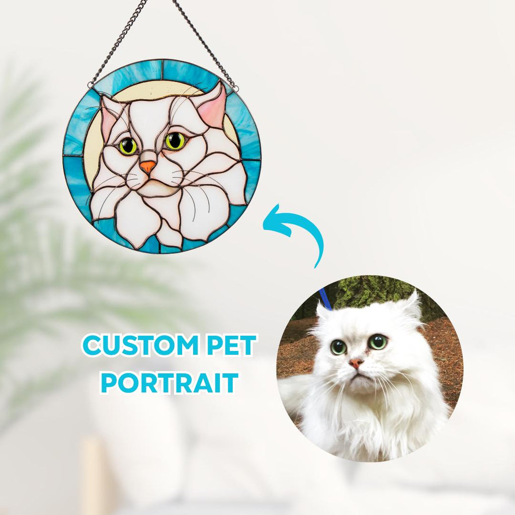 Fish art stained glass window hangings Pet loss gift Fishing decor