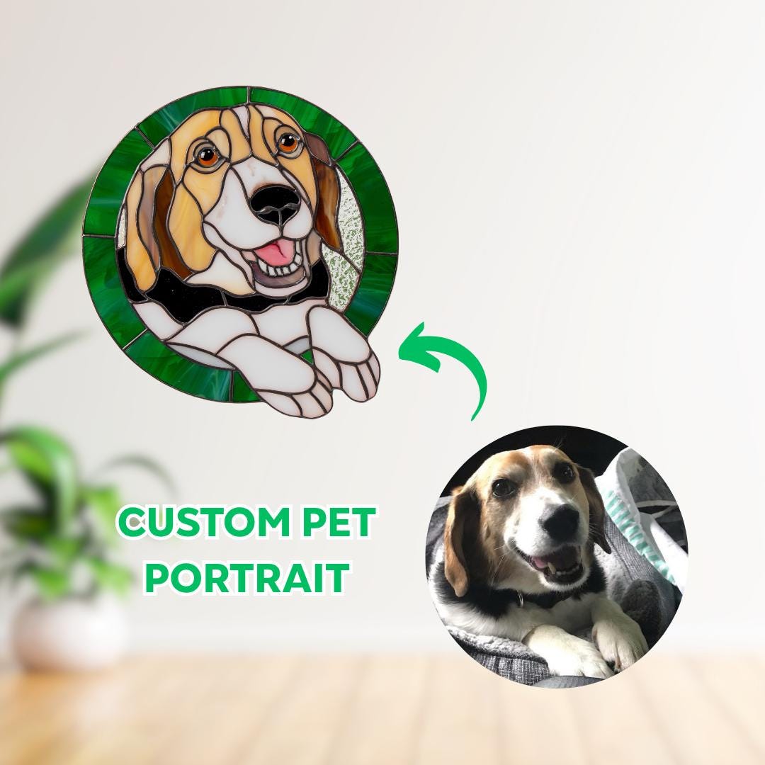 Pet memorial gift Custom stained glass window hangings Mother in law gifts Rainbow bridge