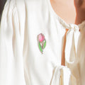 Tulip stained glass flower brooch Gift for her Nature inspired jewelry
