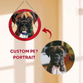 Personalized pet gift stained glass window hangings Custom dog portrait