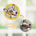 Stained glass custom dog portrait Mothers day gift Personalized pet gift
