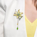 Lily jewelry stained glass brooch Unusual gifts for women Flower pin