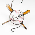 Personalized baseball ornament for dad, Stained glass window hangings, Fathers Day gift, Sports decor for man cave